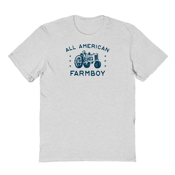 Americana All American Farmboy Graphic Ash Grey Men's Cotton T-Shirt