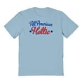 thumbnail image 1 of Americana All American Hottie Graphic Light Blue Men's Cotton T-Shirt, 1 of 1