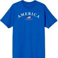 thumbnail image 1 of Americana America Flag Men's Blue Crew Neck Short Sleeve Tee-3XL, 1 of 2
