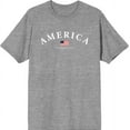 thumbnail image 1 of Americana America Flag Men's Heather Gray Crew Neck Short Sleeve Tee-Large, 1 of 2