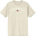 thumbnail image 1 of Americana America Flag Men's Natural Crew Neck Short Sleeve Tee-XXL, 1 of 2