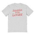 thumbnail image 1 of Americana America Is For Lovers Graphic Ash Grey Men's Cotton T-Shirt, 1 of 1