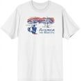 thumbnail image 1 of Americana America The Beautiful Men's White Crew Neck Short Sleeve Tee-XS, 1 of 2