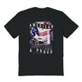 thumbnail image 1 of Americana American And Proud Graphic Black Men's Cotton T-Shirt, 1 of 1