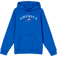 thumbnail image 1 of Americana American Flag Blue Adult Long Sleeve Hoodie-Large, 1 of 3