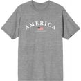 thumbnail image 1 of Americana American Flag Heather Gray Men's Crew Neck Short Sleeve Tee-XS, 1 of 2
