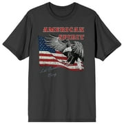 Americana American Spirit Let Freedom Ring Mens Charcoal T-Shirt-Small