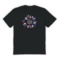 thumbnail image 1 of Americana Americana Sunflower Graphic Black Men's Cotton T-Shirt, 1 of 1