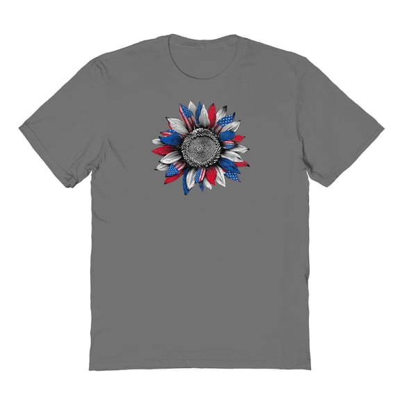 Americana Americana Sunflower Graphic Charcoal Men's Cotton T-Shirt