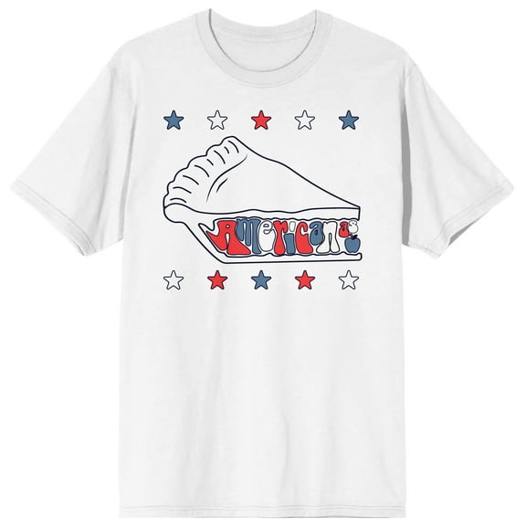 Americana As American As Apple Pie Men's White T-shirt-XL