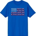 thumbnail image 1 of Americana Beer Pong Flag Royal Blue Men's Crew Neck Short Sleeve Tee-Small, 1 of 2