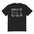 thumbnail image 1 of Americana Born In The Usa 2 Graphic Black Men's Cotton T-Shirt, 1 of 1