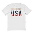 thumbnail image 1 of Americana Born In The Usa 2 Graphic White Men's Cotton T-Shirt, 1 of 1