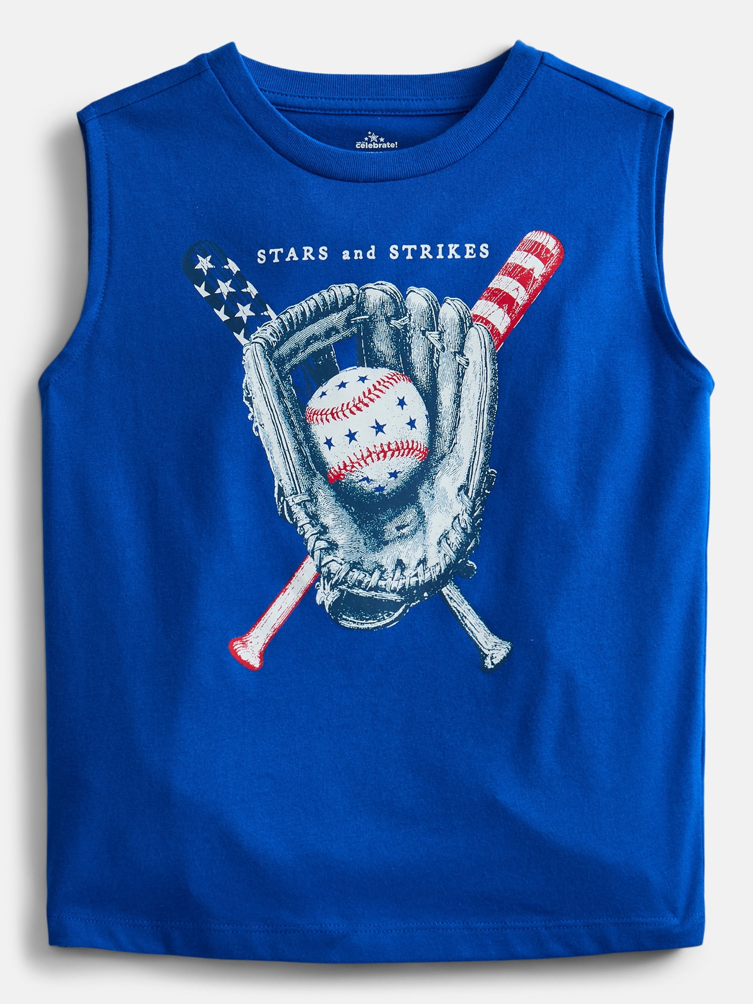 Fourth of July Patriotic Americana Boys Printed Tank Top from Way To Celebrate, Sizes 4-18