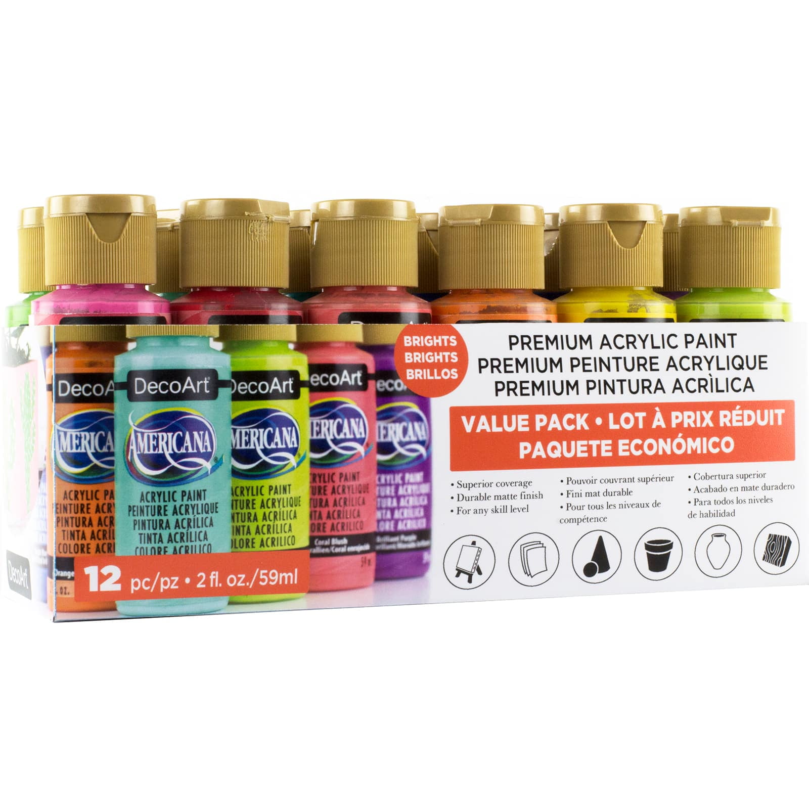 Americana Bright Acrylic Paint Set