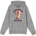 thumbnail image 1 of Americana Bring On The Hotdogs Long Sleeve Adult Hooded Sweatshirt-Medium-Heather Gray, 1 of 3