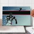 thumbnail image 1 of Americana Cutting Board, Baseball American Football Player Running in Field the Stars Pattern, Decorative Tempered Glass Cutting and Serving Board, Large Size, Multicolor, by Ambesonne, 1 of 5