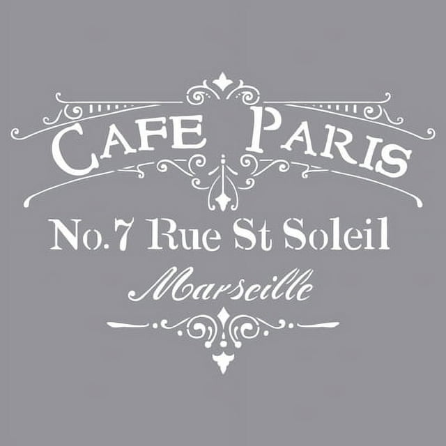 Americana Decor Stencil Cafe Paris 12 x 12 Inches