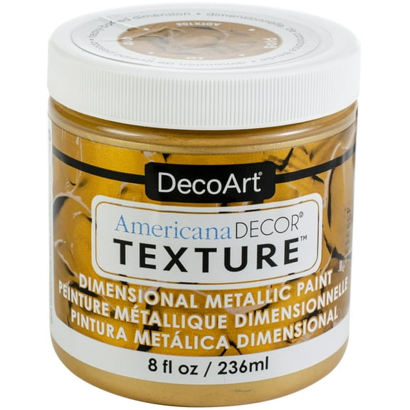 Americana Decor Texture Metallics 8oz-Gold