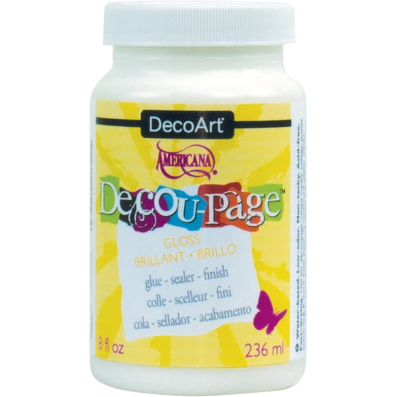 Multipack of 4 - Americana Decou-Page Glue -8oz Gloss