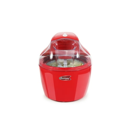 Americana - 1.5qt Electric Ice Cream Maker with Quick Freeze Bowl - Red