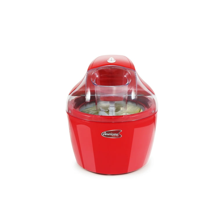 IW.HLMF Ice Cream Machine Home Kids,Electric Ice Cream Maker with Built in  Freezer,Small Ice Maker Machine Counter Top Orange