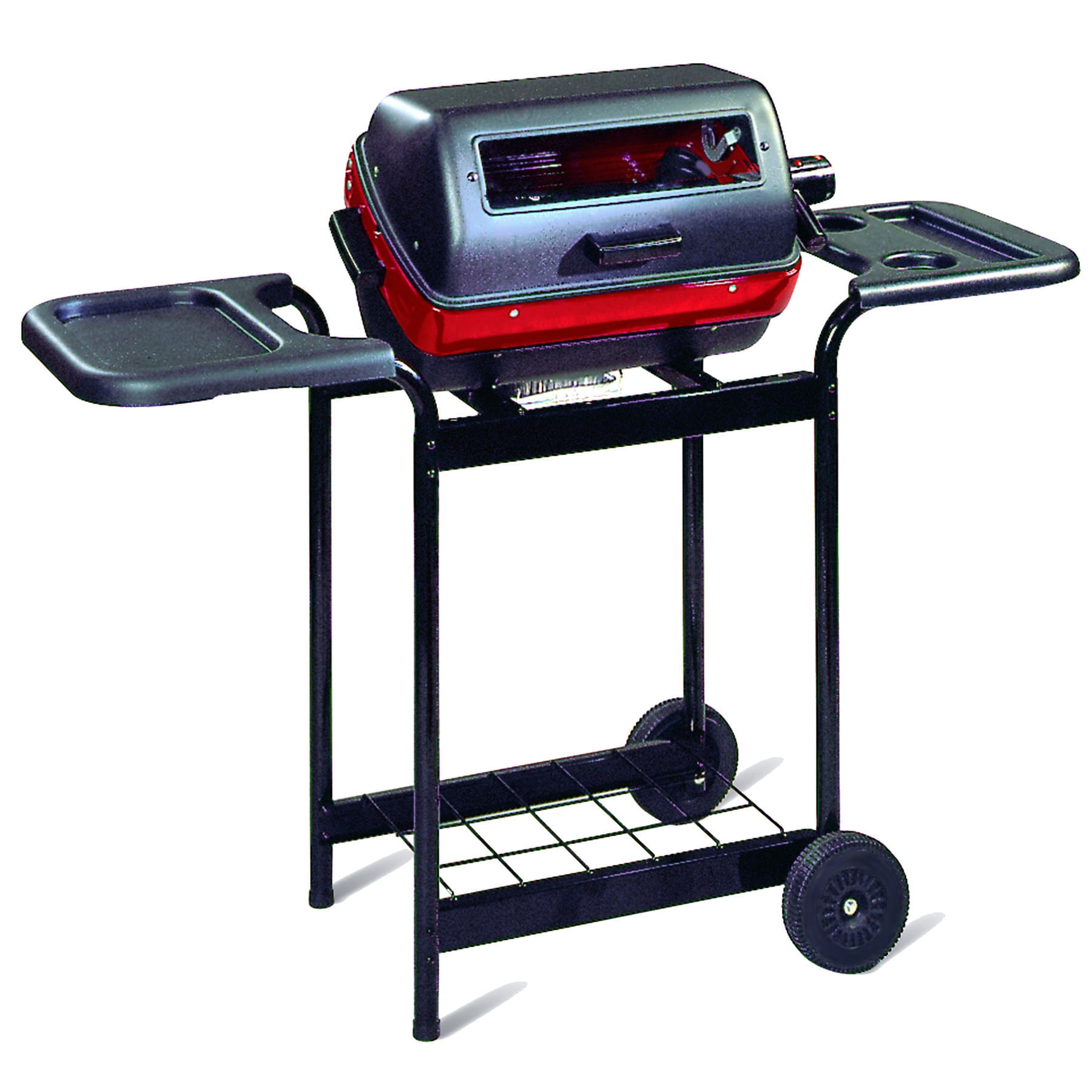 Americana Black Electric Cart Grill with Rotisserie and Smoker
