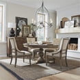 thumbnail image 1 of Americana Farmhouse 5 Piece Pedestal Table Set, 1 of 8