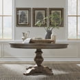 thumbnail image 1 of Americana Farmhouse Pedestal Table Set - Dusty Taupe, 1 of 2