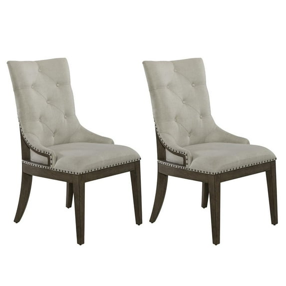Americana Farmhouse Upholstered Shelter Side Chair (RTA) - Set of 2