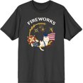 thumbnail image 1 of Americana Fireworks Charcoal Men's Crew Neck Short Sleeve Tee-Medium, 1 of 2