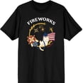 thumbnail image 1 of Americana Fireworks Men's Black Crew Neck Short Sleeve Tee-Medium, 1 of 2