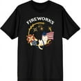 thumbnail image 1 of Americana Fireworks Men's Black Crew Neck Short Sleeve Tee-Small, 1 of 2