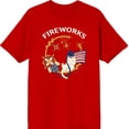 thumbnail image 1 of Americana Fireworks Red Men's Crew Neck Short Sleeve Tee-XXL, 1 of 2