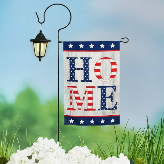 Americana Flag with Solar Lighted Flag Stake Set