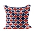 thumbnail image 1 of Americana Fluffy Throw Pillow Cushion Cover, USA Flag Inspired Abstract Pattern Squares and Triangles Art, Decorative Square Accent Pillow Case, 40" x 40", Red Dark Blue and White, by Ambesonne, 1 of 5