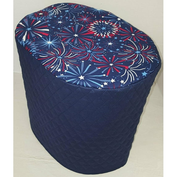 Americana Food Processor Cover by Penny's Needful Things (Quilted Navy Blue, Small)