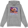 thumbnail image 1 of Americana Freedom Eagle Adult Heather Gray Long Sleeve Hoodie-Medium, 1 of 3