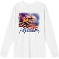 thumbnail image 1 of Americana Freedom Eagle Adult White Crew Neck Long Sleeve Tee-XS, 1 of 3