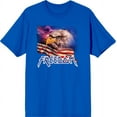 thumbnail image 1 of Americana Freedom Eagle Men's Blue Crew Neck Short Sleeve Tee-XL, 1 of 1