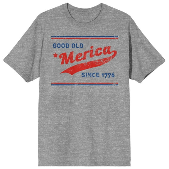 Americana Good Old 'Merica Since 1776 Men's Gray Heather T-Shirt-3XL