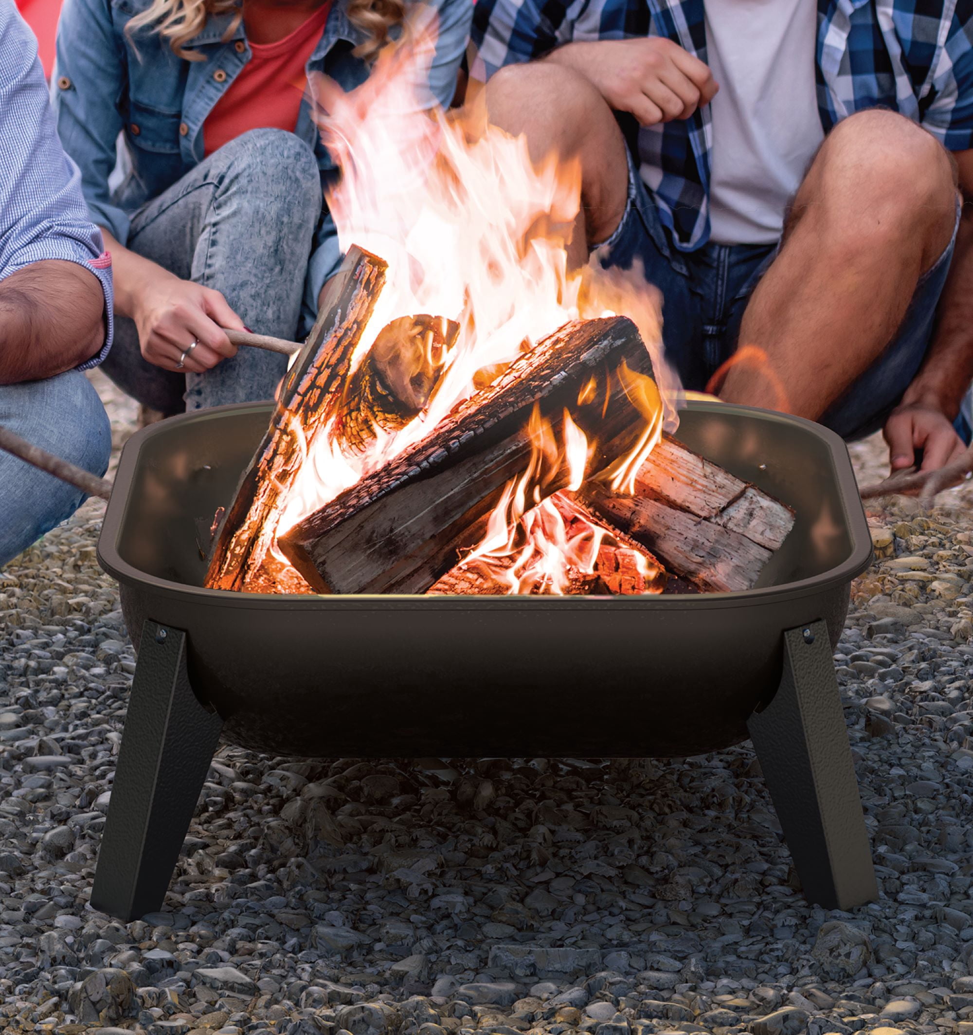 Americana Hang-A-Round Portable Fire Pit – Adventure-Ready, Easy to Carry, and Built for the Outdoors