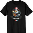 thumbnail image 1 of Americana Happy Birthday USA Men's Black Crew Neck Short Sleeve Tee-XS, 1 of 2