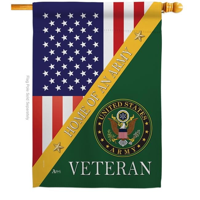 Patriotic Military Double-Sided House Flag 28" x 40"