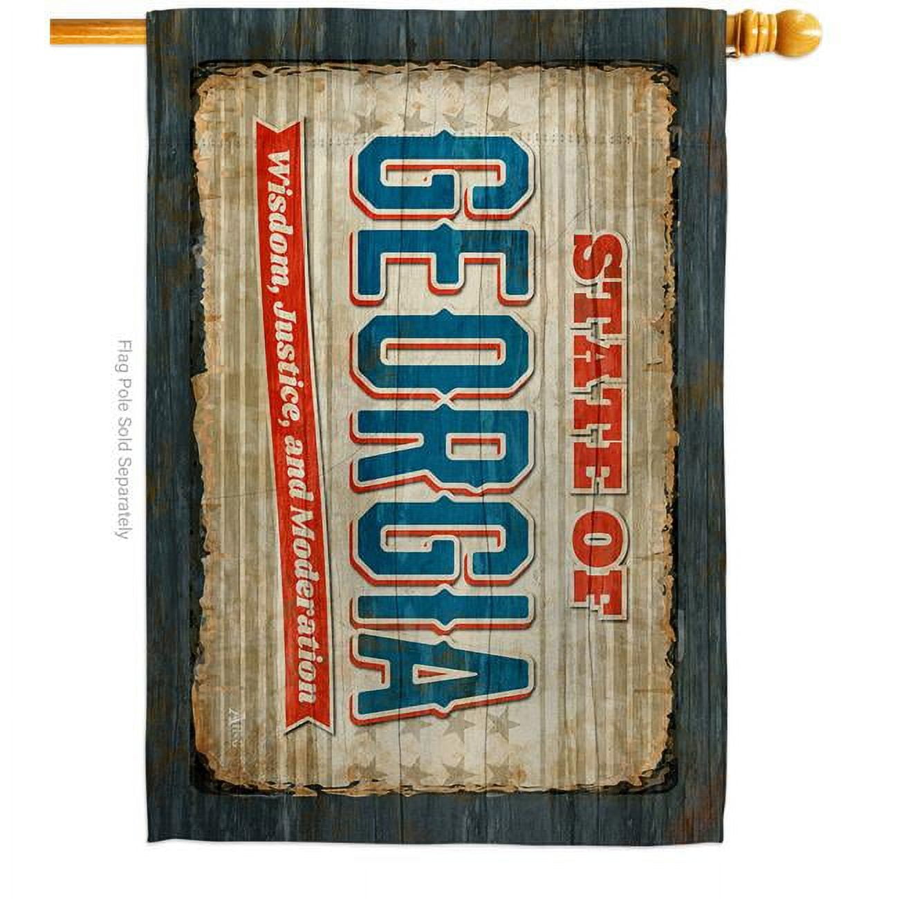 Georgia Vintage American State Double-Sided House Flag 28 x 40