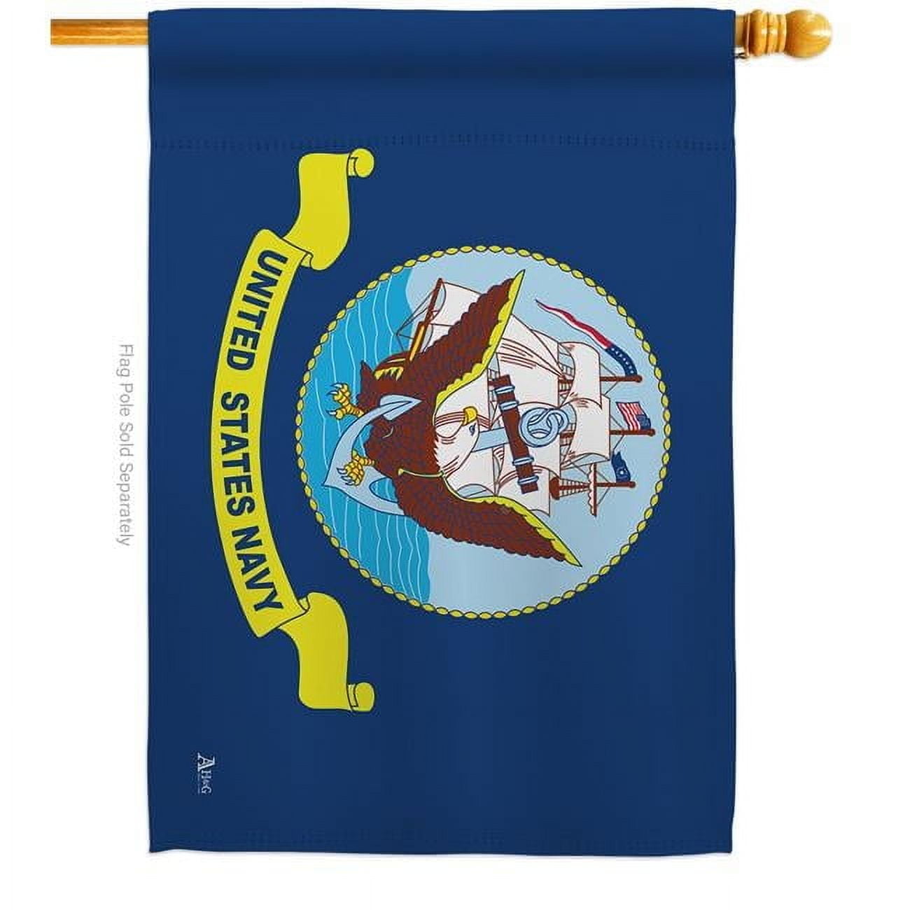 Navy Blue Military Double-Sided House Flag 28" x 40"