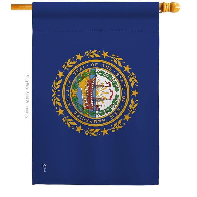 New Hampshire State Seal Double-Sided Garden House Flag