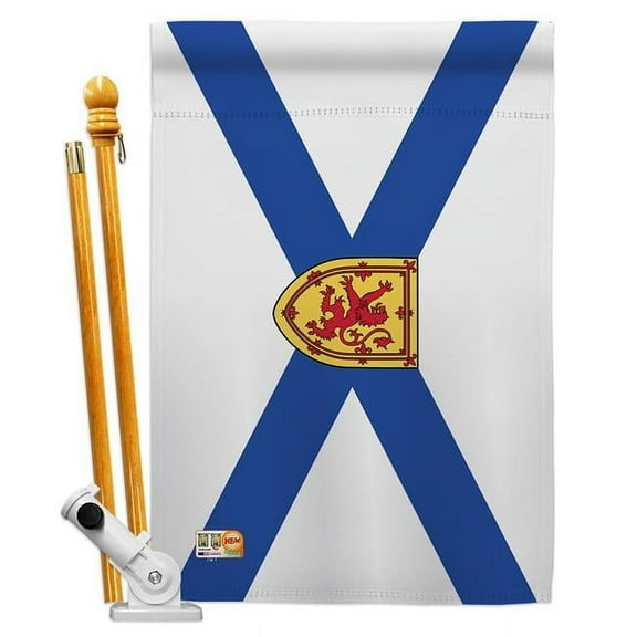 Americana Home & Garden AA-CP-HS-140938-IP-BO-D-US18-AG 28 x 40 in. Nova Scotia Flags of the World Canada Provinces Impressions Decorative Vertical Double Sided House Flag Set & Pole Bracket Hardware