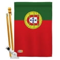 thumbnail image 1 of Americana Home & Garden AA-CY-HS-140191-IP-BO-D-US18-AG 28 x 40 in. Portugal Flags of the World Nationality Impressions Decorative Vertical Double Sided House Flag Set & Pole Bracket Hardware Flag Set, 1 of 1