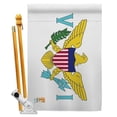 thumbnail image 1 of Americana Home & Garden AA-CY-HS-140255-IP-BO-D-US18-AG 28 x 40 in. Virgin Islands Flags of the World Nationality Impressions Decorative Vertical Double Sided House Flag Set & Pole Bracket Hardware Fl, 1 of 1